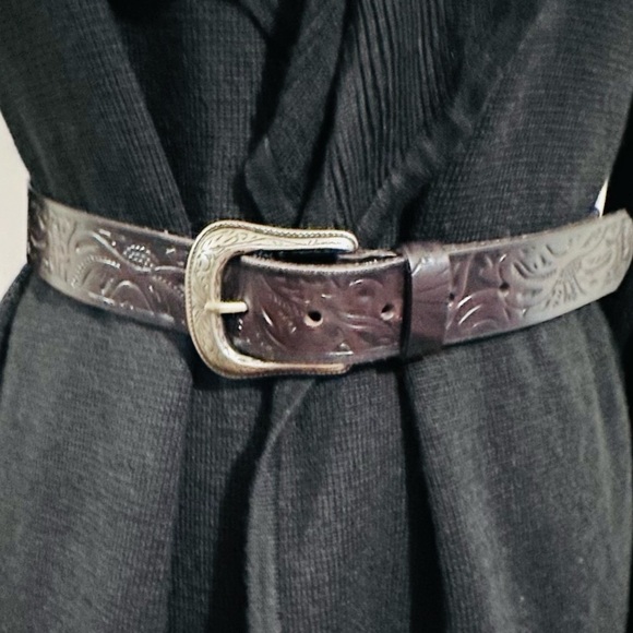 100% leather brown belt main image 10